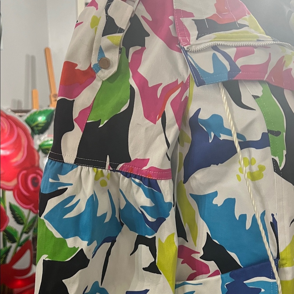 Cache Multicolor Floral Teddy Jacket - image 9